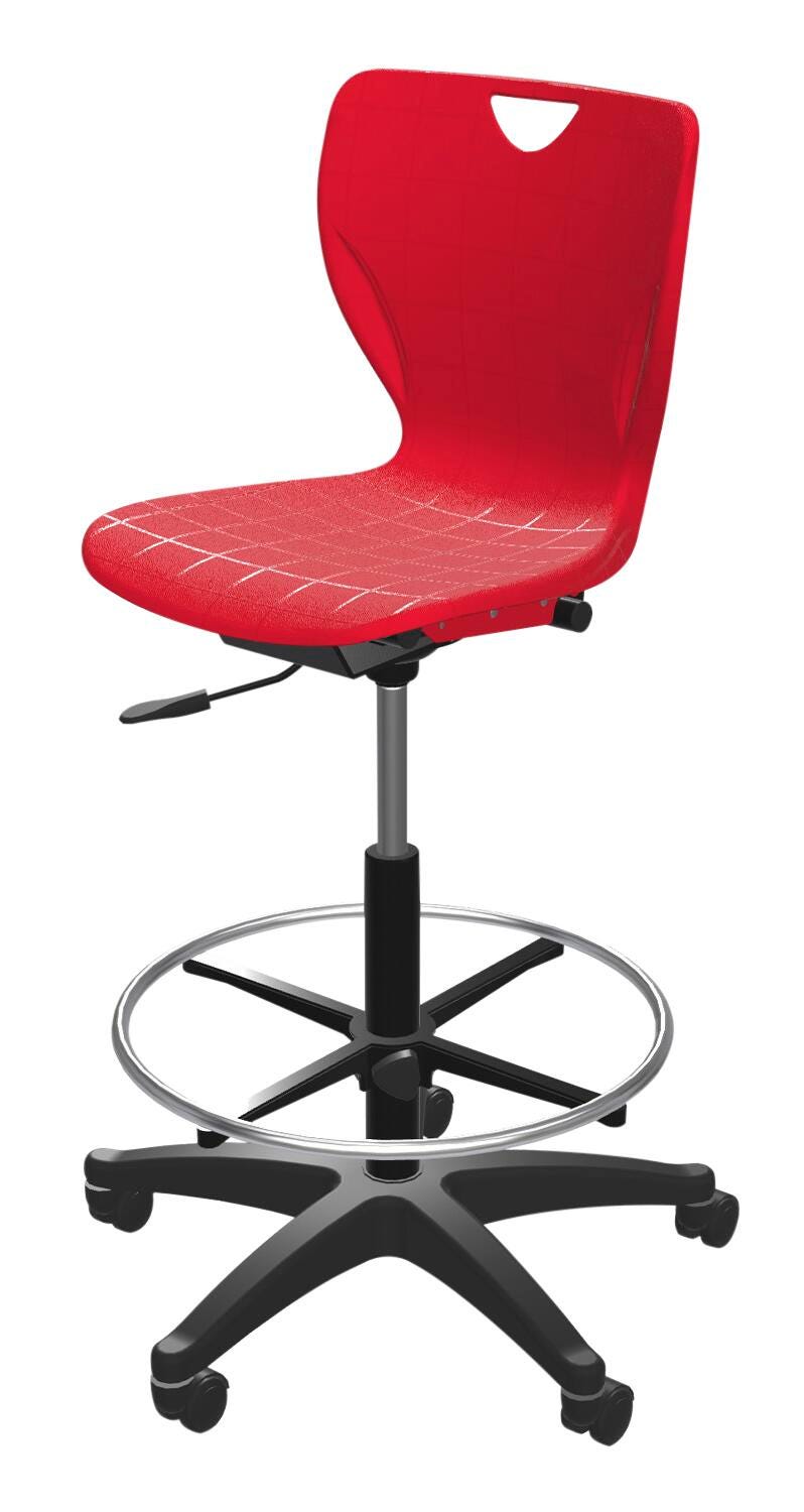 Classroom Select Contemporary Pneumatic Lift Stool with Adjustable